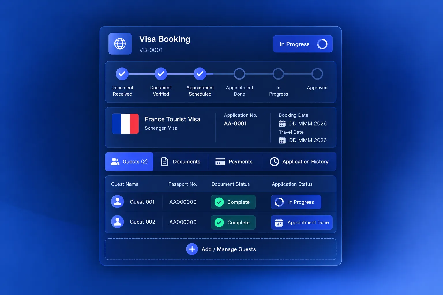 Image showing Centralised Visa Booking Management