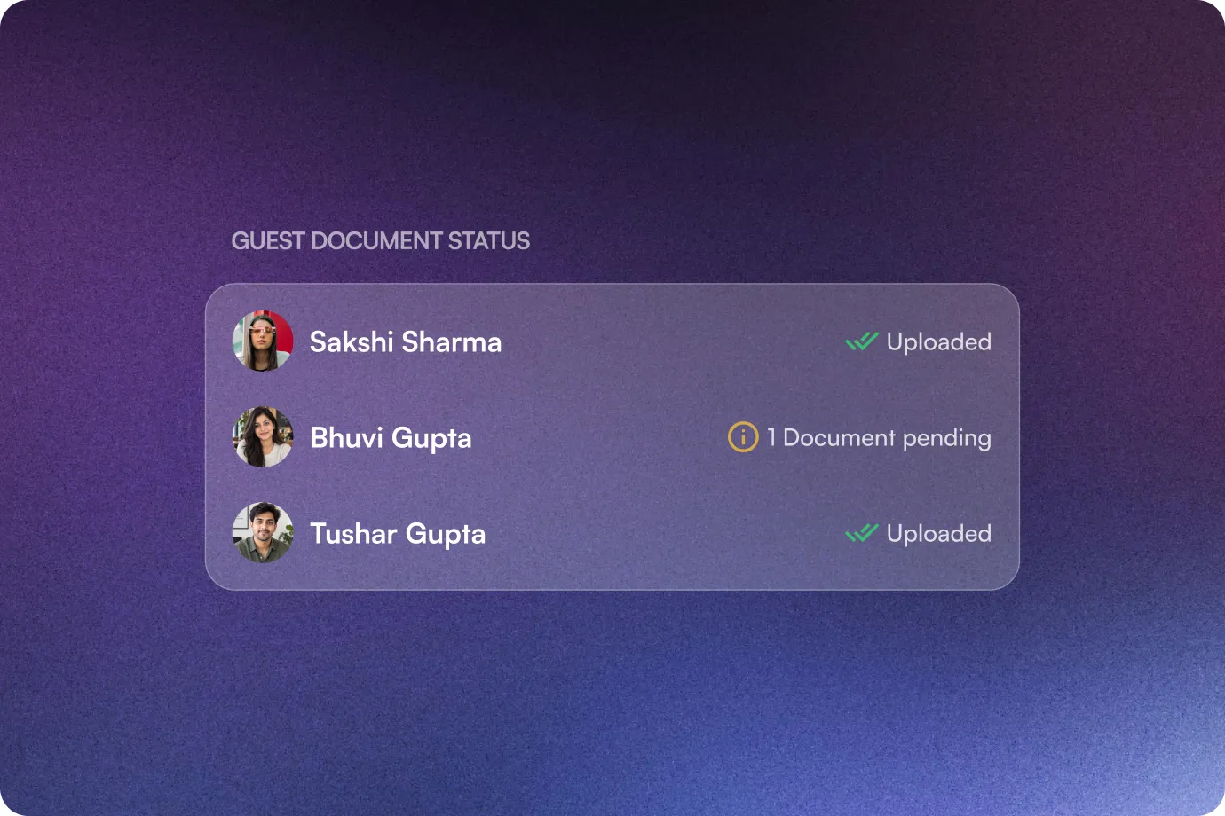 Image showing Pending & Uploaded Status