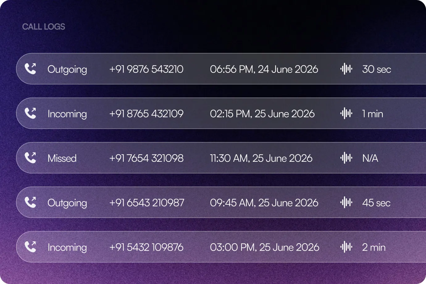 Image showing Recorded Call Archive