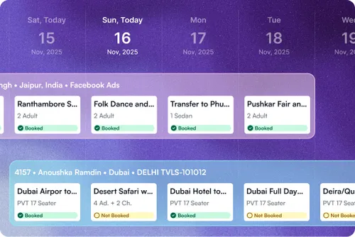 Sembark centralized tour calendar
