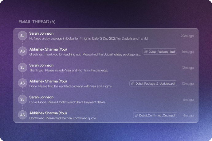 Image showing Email thread For Every Trip