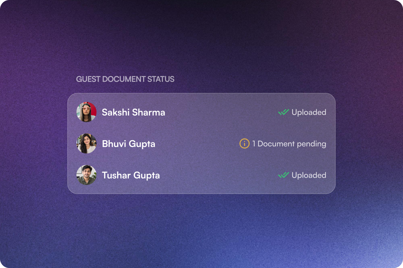 Image showing Pending & Uploaded Status