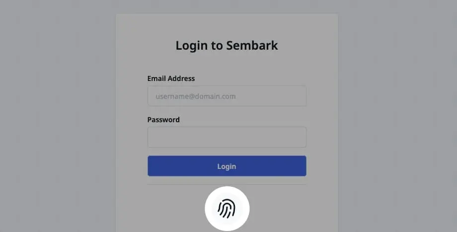 Image showing login via Passkeys