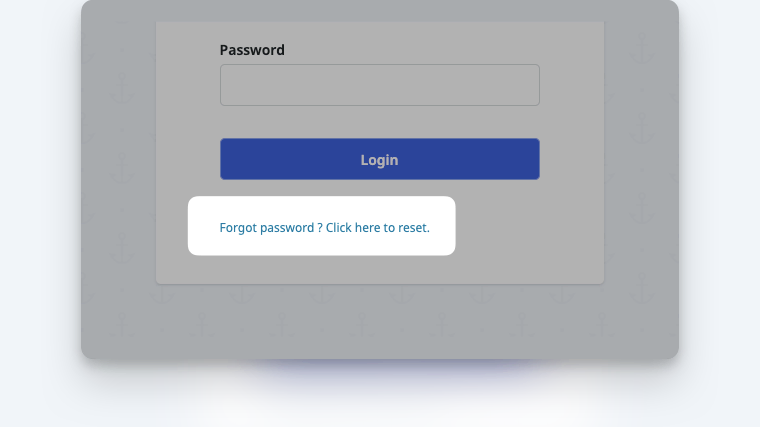 Image showing password reset call to action