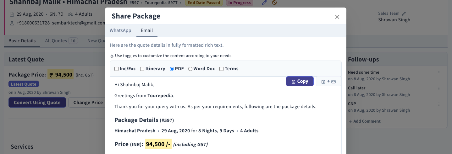 Image showing booking ledger for a Hotel Group