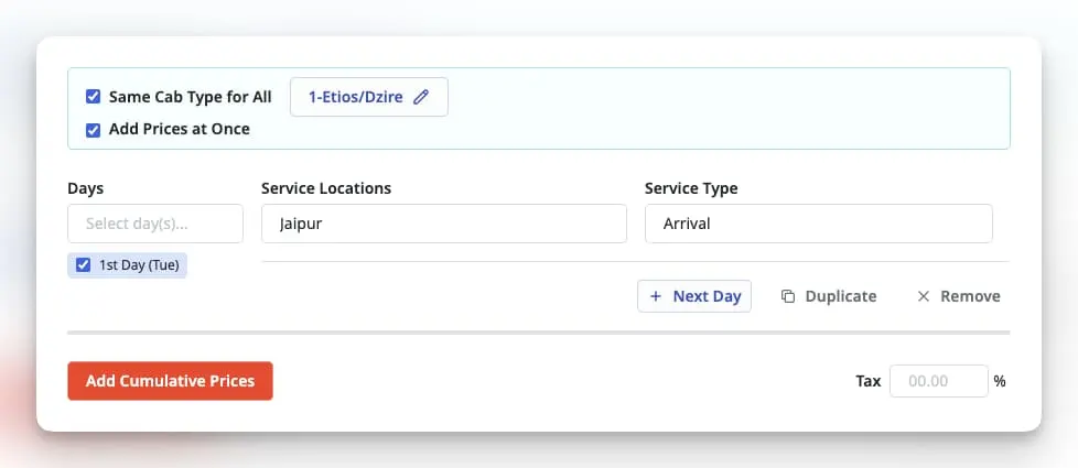 Image showing button to open calculation configurations