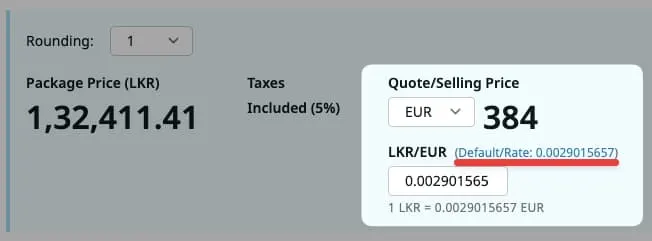 Image showing auto-full exchange rates in quotes