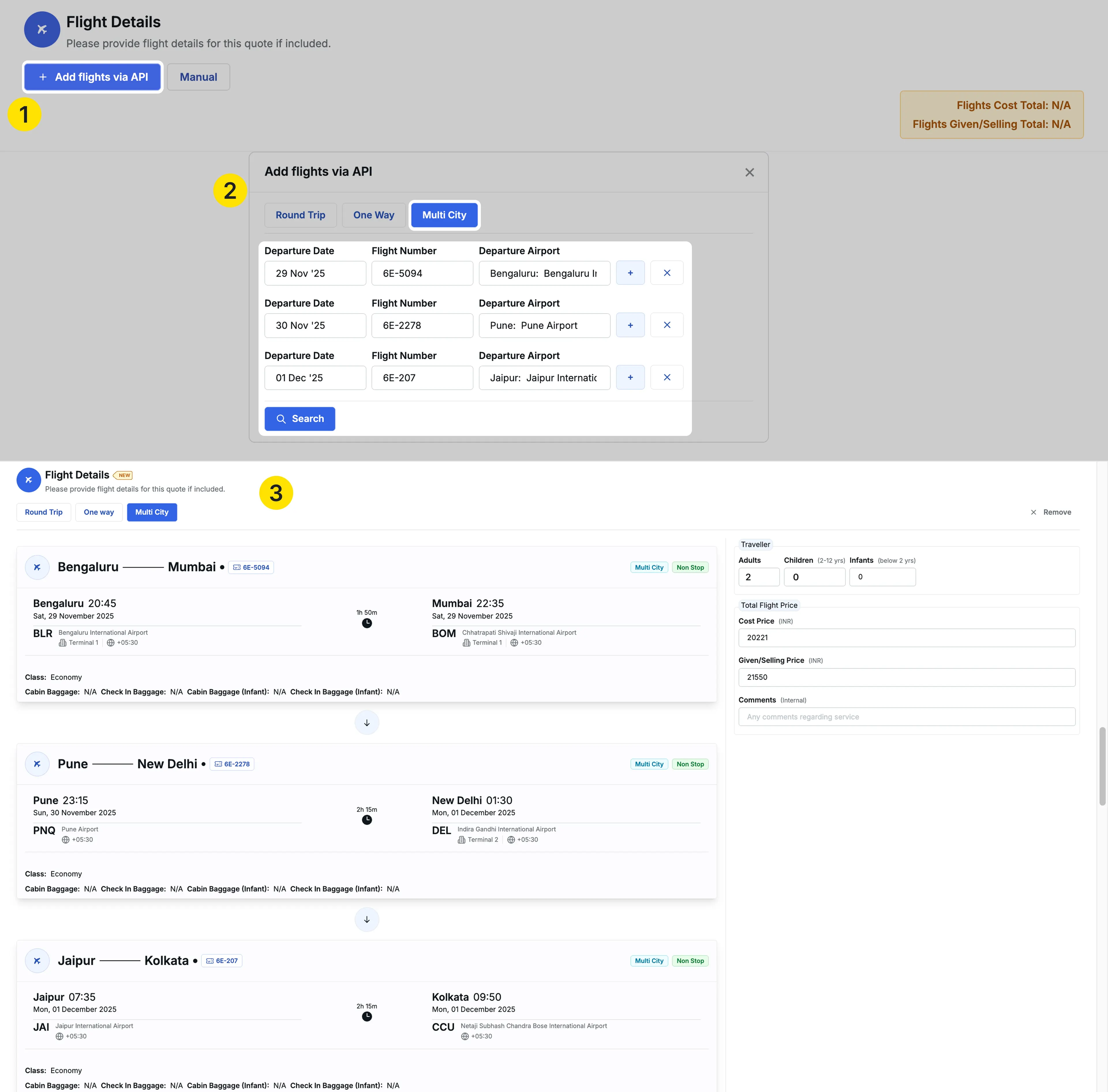 Image showing multi-city flights