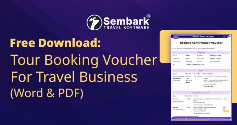 Showing Free Download: Tour Booking Voucher For Travel Business (Word & PDF)