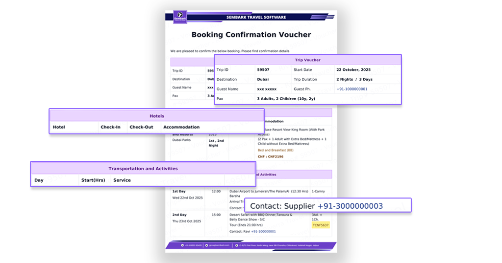 Travel Booking Voucher 
