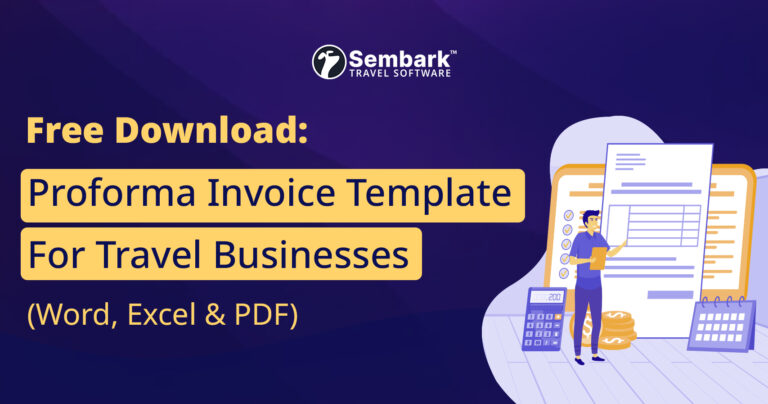 Showing Proforma Invoice Template Free Download for Travel Businesses (Word, Excel &amp; PDF)
