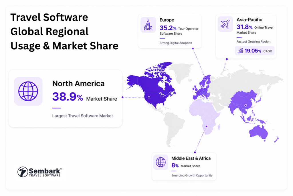 Travel Software Global Regional Usage & Market Share