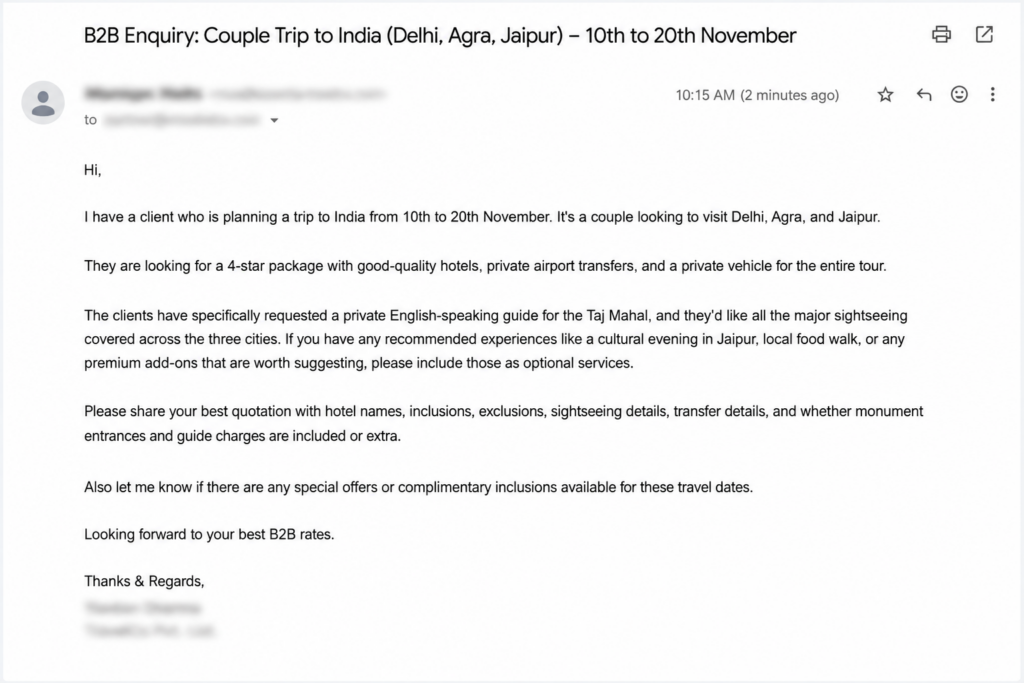 How To Handle Email Lead Enquiries in Travel?